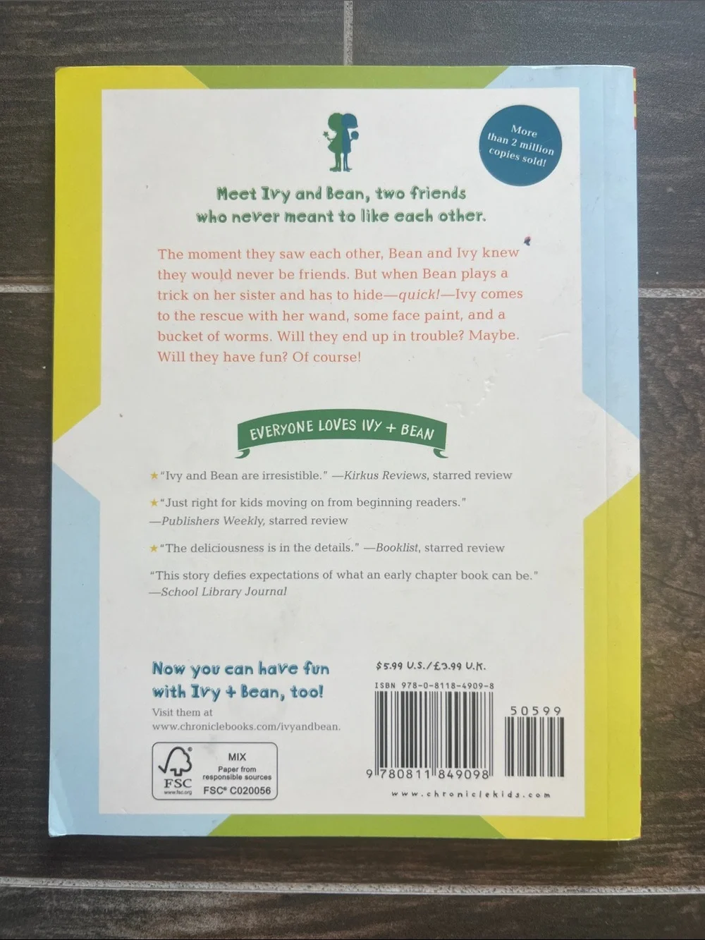 Ivy + Bean Book 1 by Annie Barrows — Yellow & Light Blue Cover